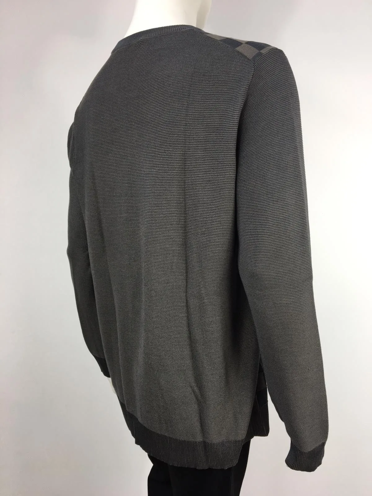 100% Silk Damier Crewneck