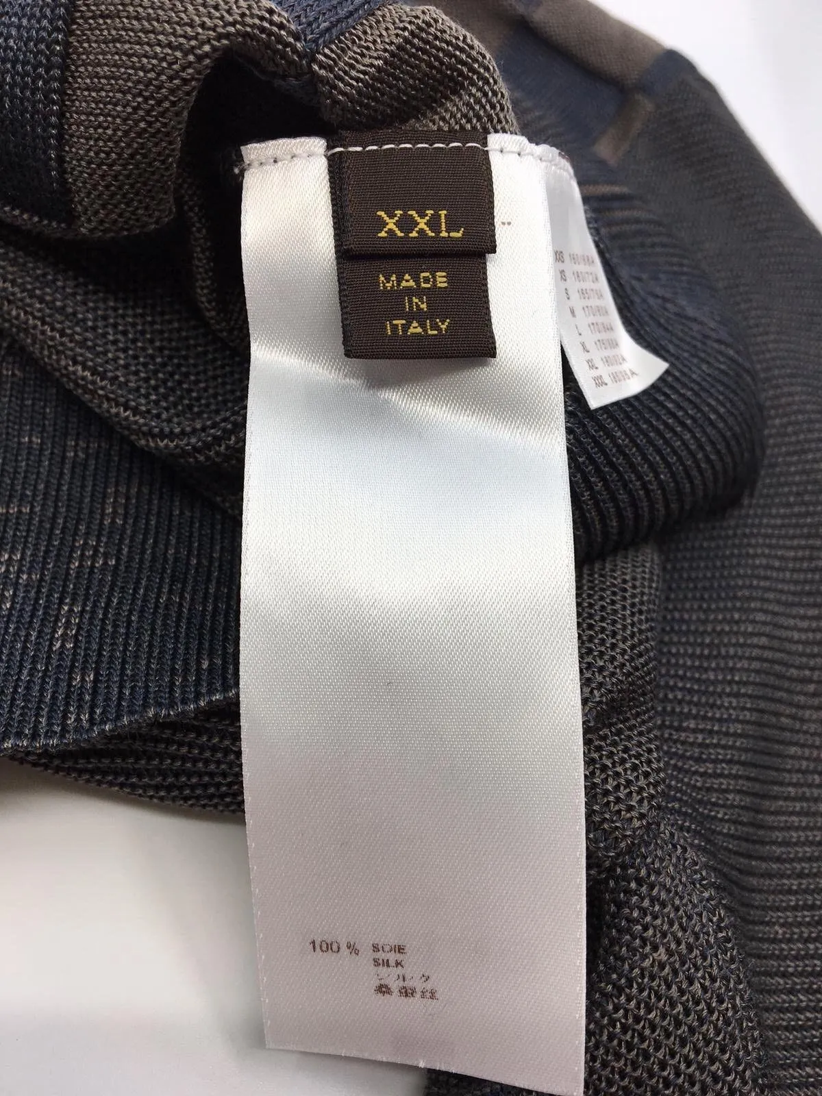 100% Silk Damier Crewneck