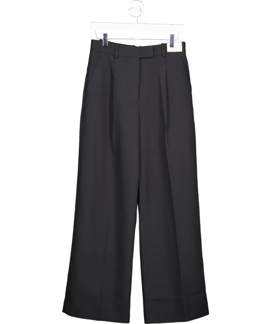 Abercrombie & Fitch Black A&f Sloane Tailored Wide Leg Pant UK 4