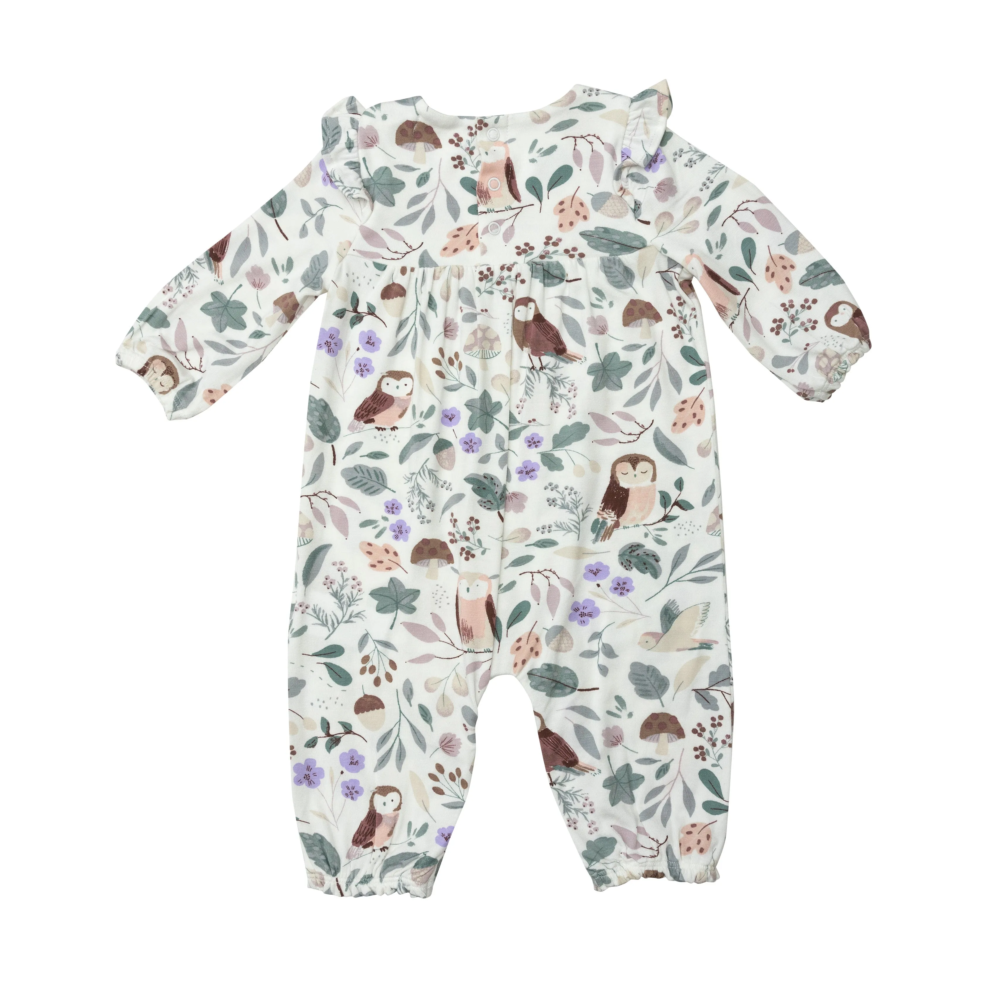 Angel Dear Owls Ruffle Sleeve Romper