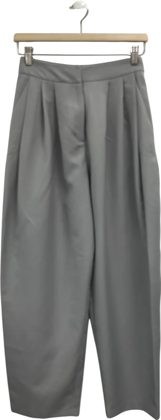 ASOS Grey Barrel Leg Trousers UK 8