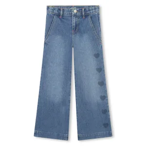 Billie Blush - Wide Leg Denim Trousers - Blue