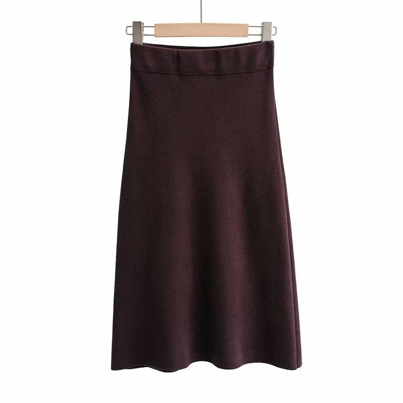 Black Splicing Oversize Sweatshirts Bodycon Skirt Midi Dresses Two Pieces