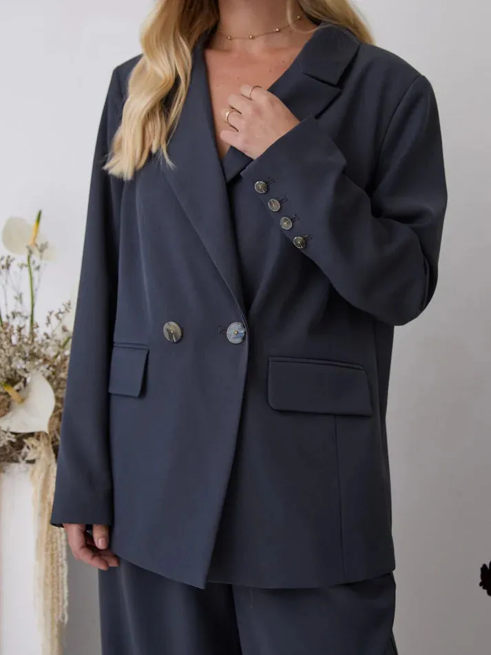 Blazer Jacket in Slate Grey