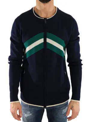 Blue Wool Crewneck Sweater