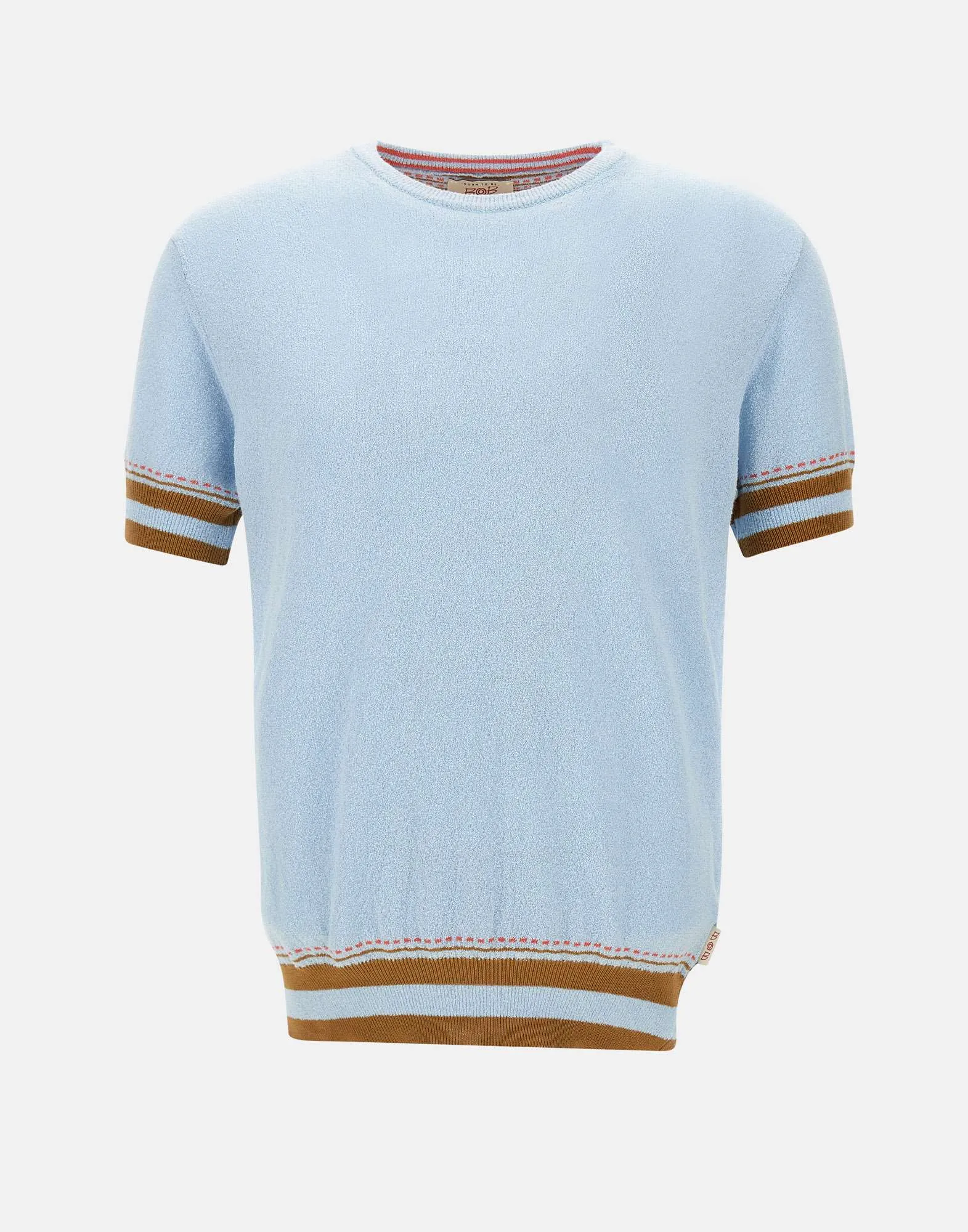 Bob pastellblå bomullsbesättning t -shirt