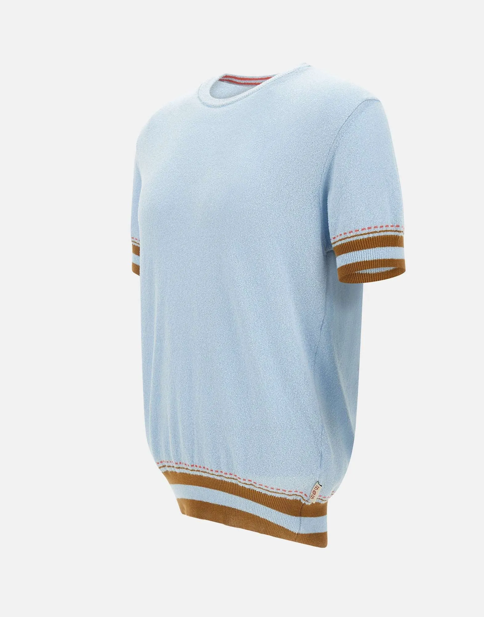 Bob pastellblå bomullsbesättning t -shirt