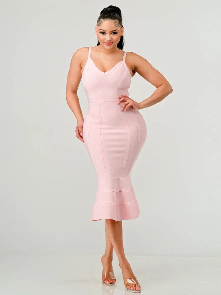 Bodycon Silhouette Midi Dress