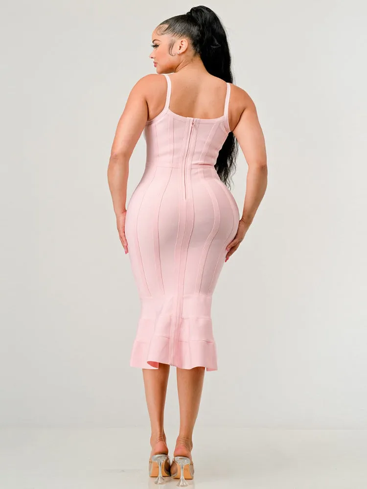 Bodycon Silhouette Midi Dress