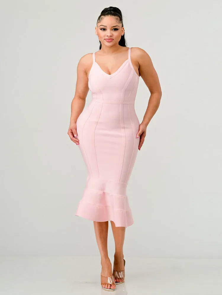 Bodycon Silhouette Midi Dress