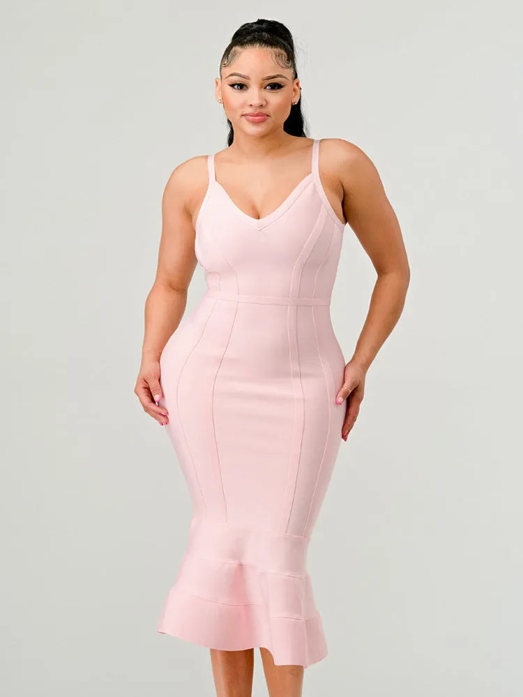 Bodycon Silhouette Midi Dress