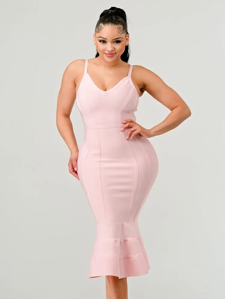 Bodycon Silhouette Midi Dress