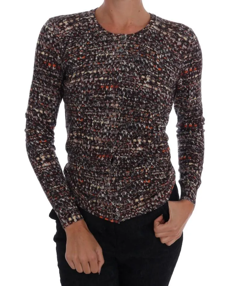 Brown Wool Top Crewneck Sweater