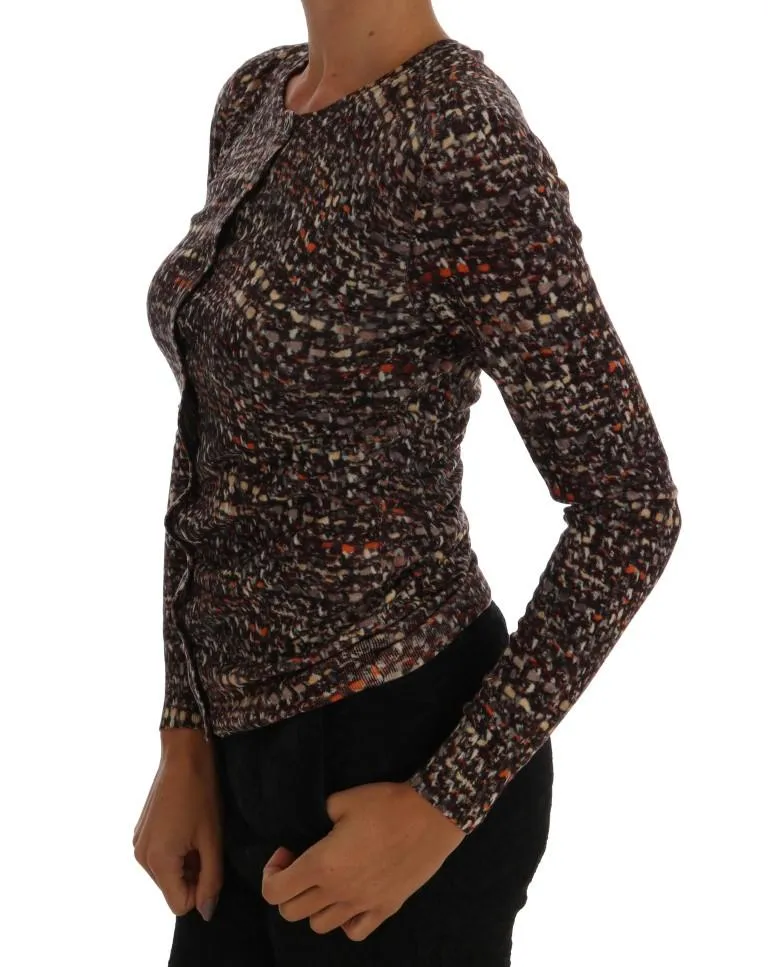 Brown Wool Top Crewneck Sweater