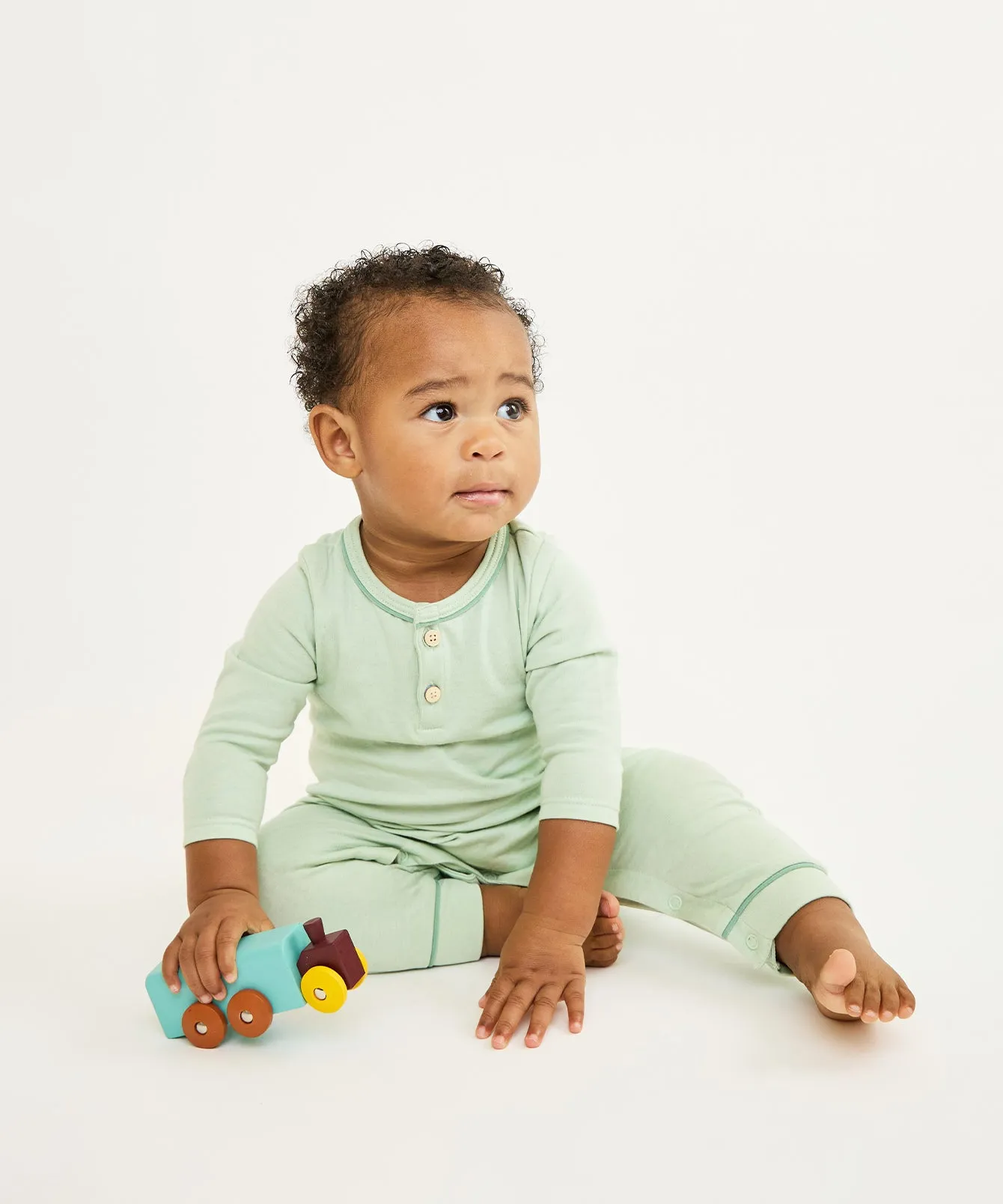 Campbell Romper, Sea Glass