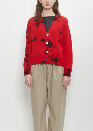 Cashmere Seamless Short Cardigan — Red