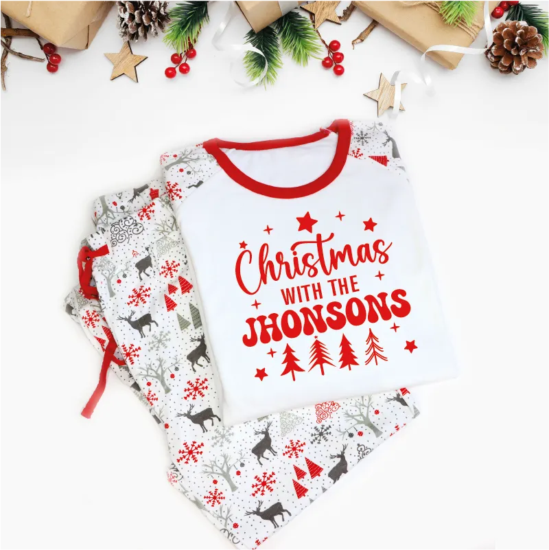 Christmas With Family Christmas Raglan Pyjamas
