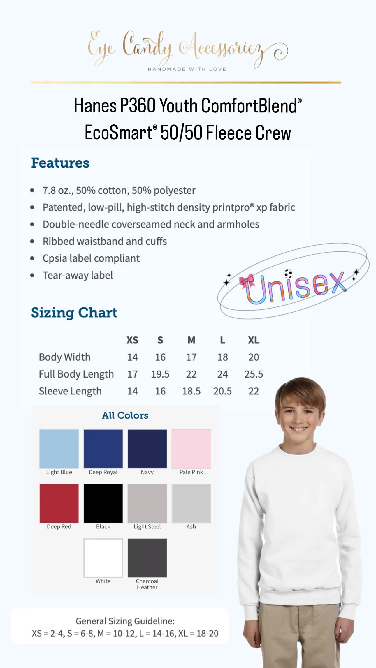 Clover- Chenille Patch- Adult & Kids- Crewneck Sweater