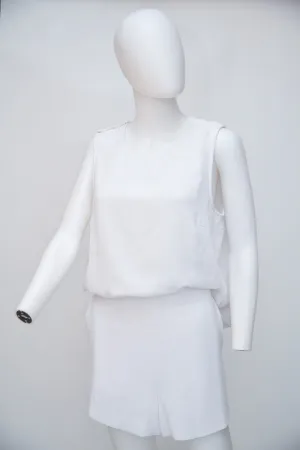 Club Monaco White Backless Romper