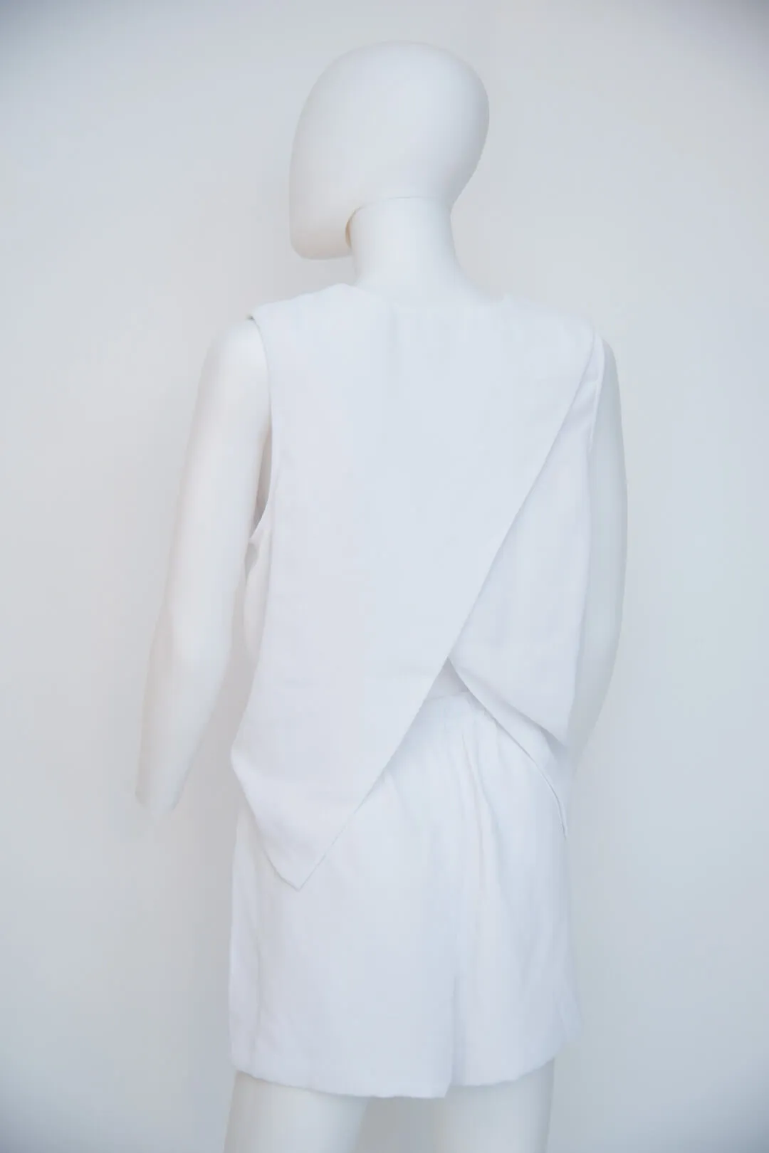 Club Monaco White Backless Romper