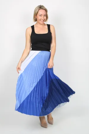 Contrast Pleated Skirt