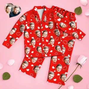Custom Couple Photo Face Pajama Set
