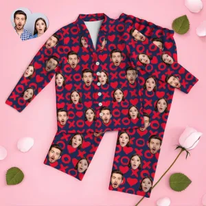 Custom Couple Photo Face Pajama Set