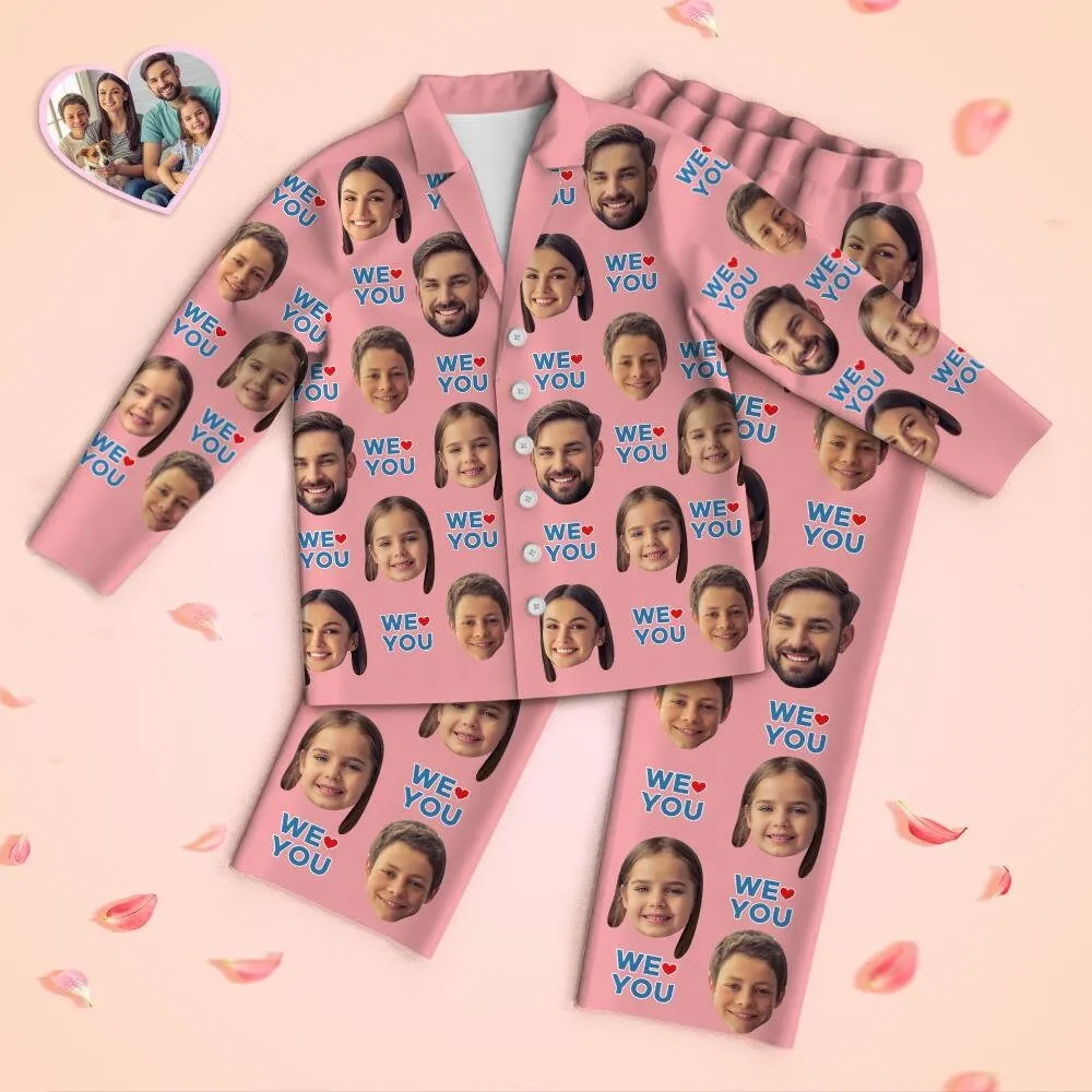 Custom Photo Face Family Pajama Set
