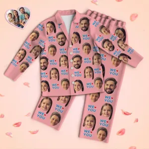 Custom Photo Face Family Pajama Set