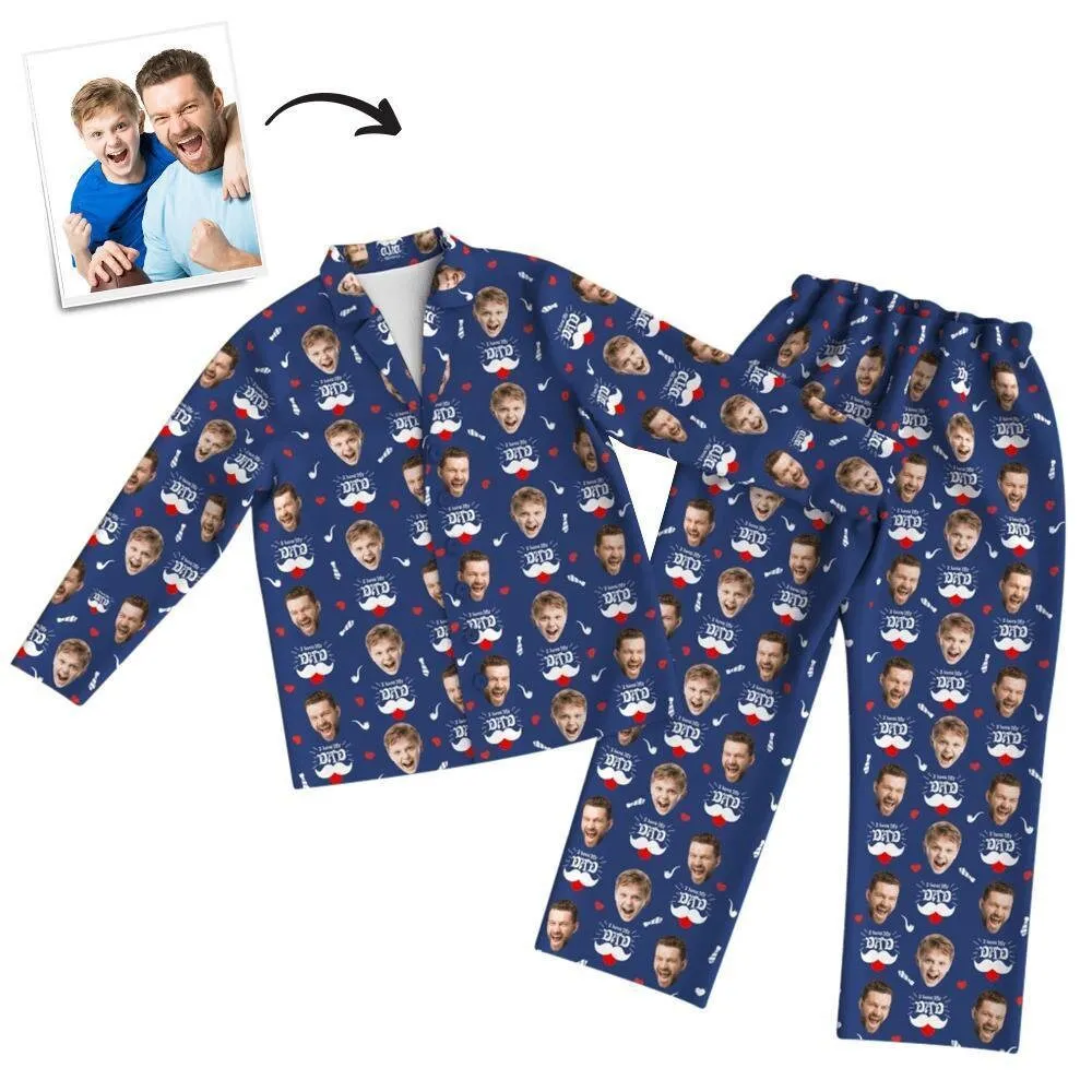 Custom Photo Pajama Set Dad and Kids