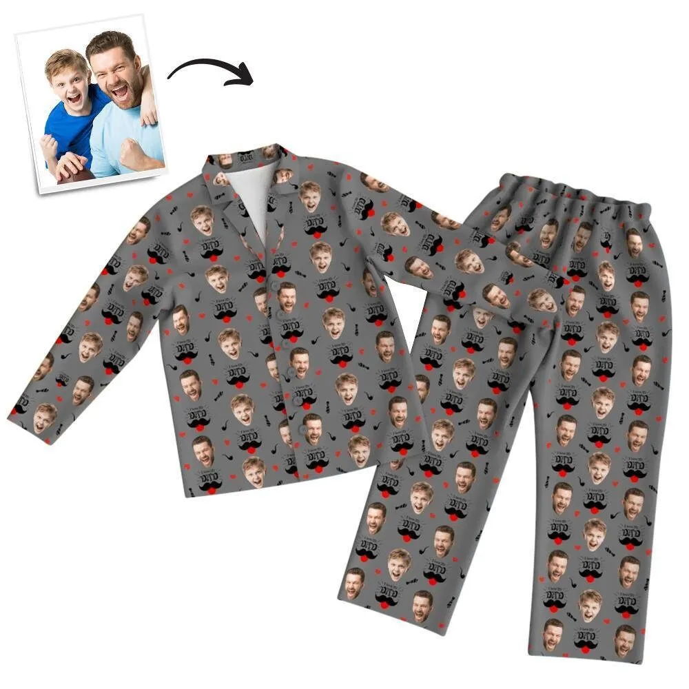 Custom Photo Pajama Set Dad and Kids