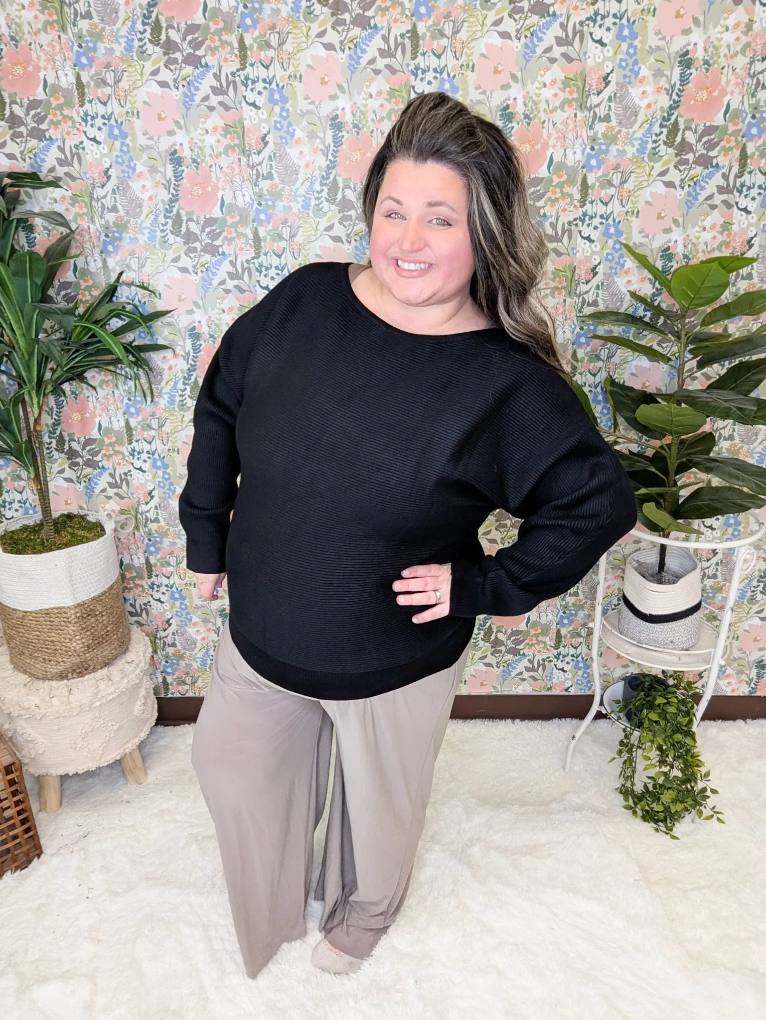 Davina Wide Leg Pull On Pants w/Pockets
