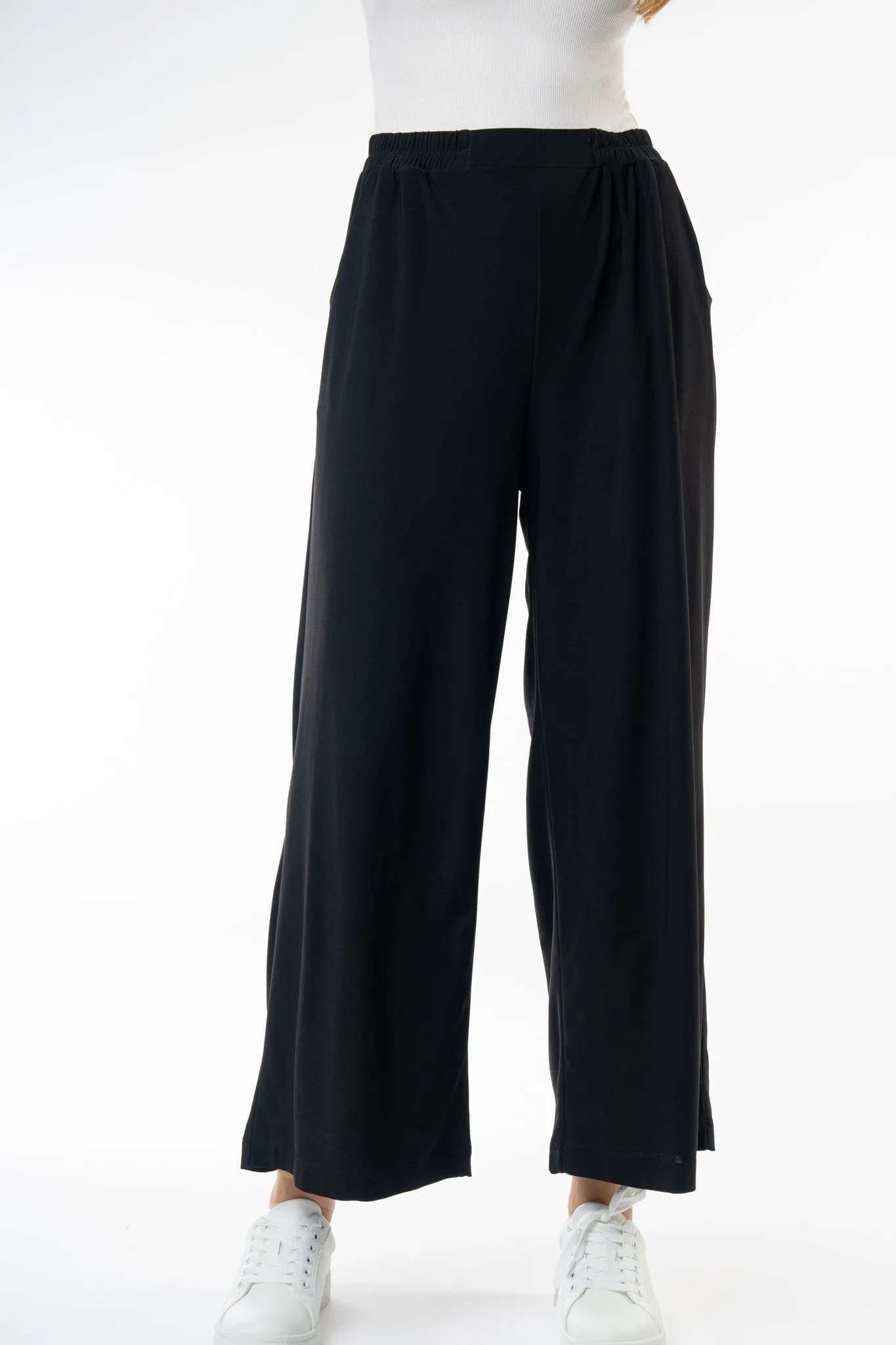 Davina Wide Leg Pull On Pants w/Pockets