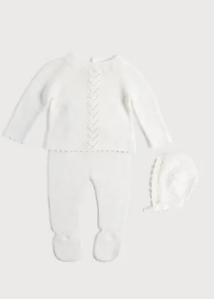 Delicate Ivory Lace Cotton Set (0-12mths)