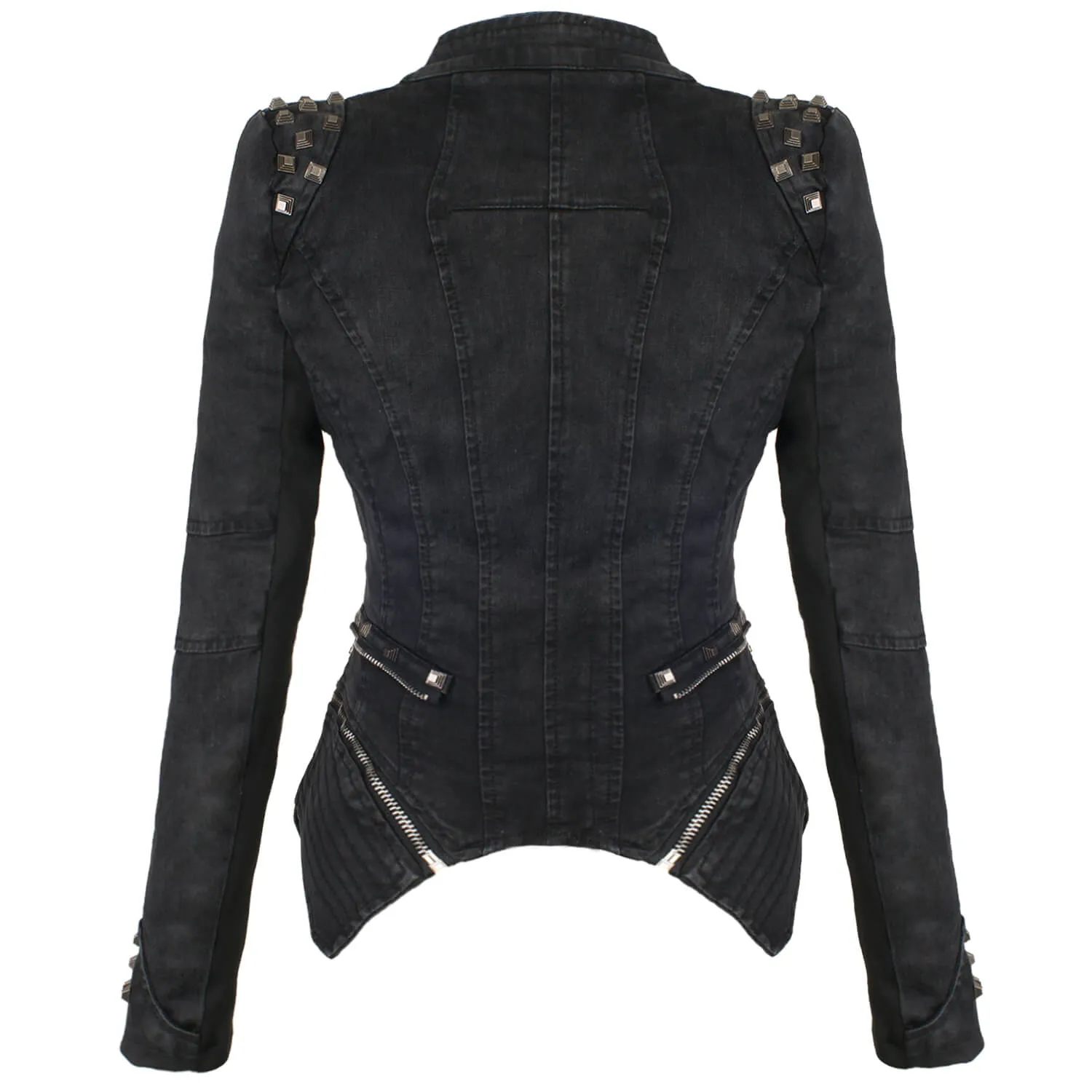 Denim Jeans Slim Fit Studded Jacket