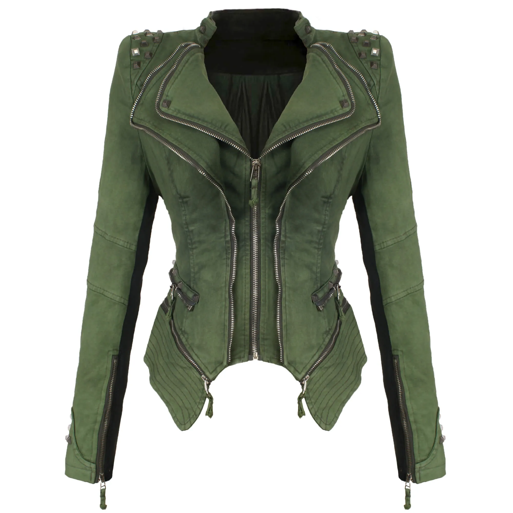 Denim Jeans Slim Fit Studded Jacket