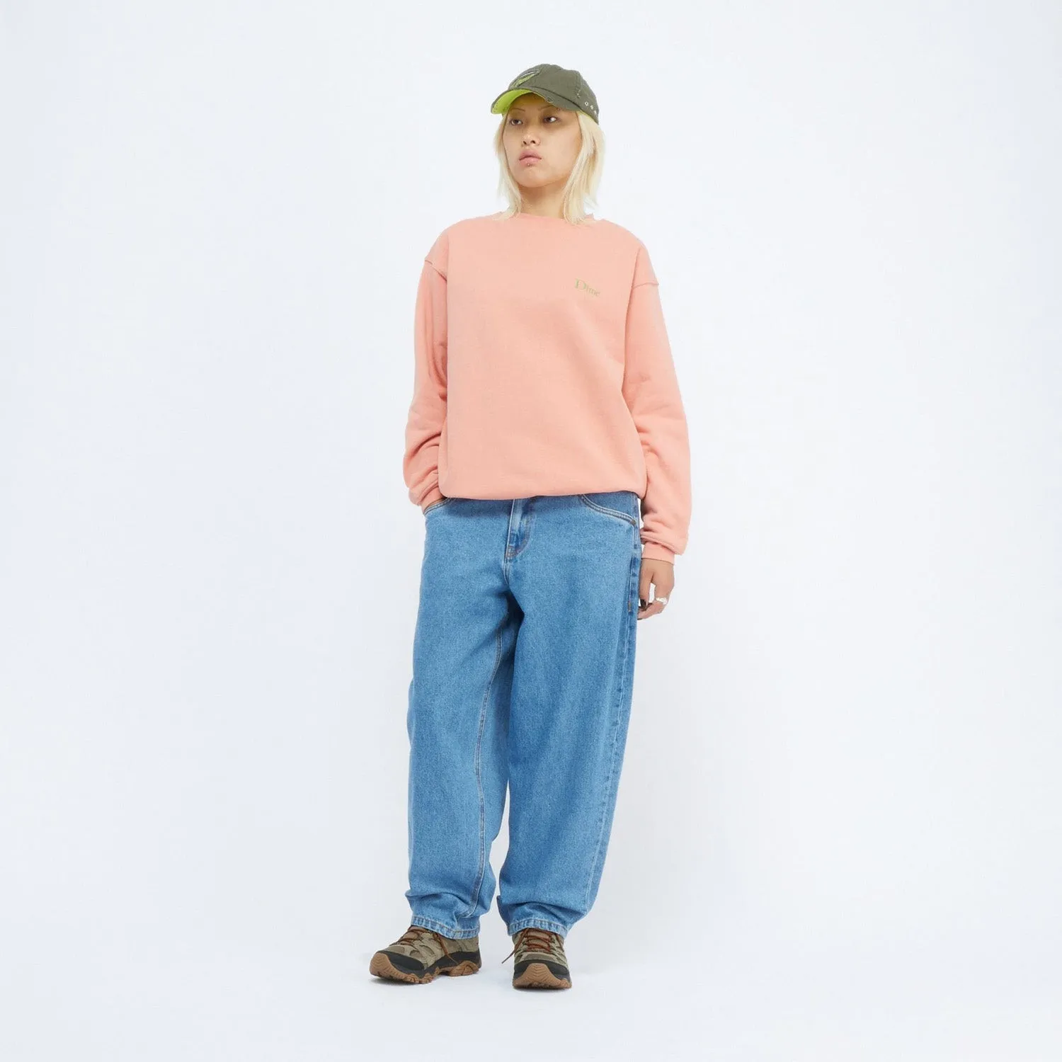Dime Men Classic Small Logo Crewneck Pink Clay