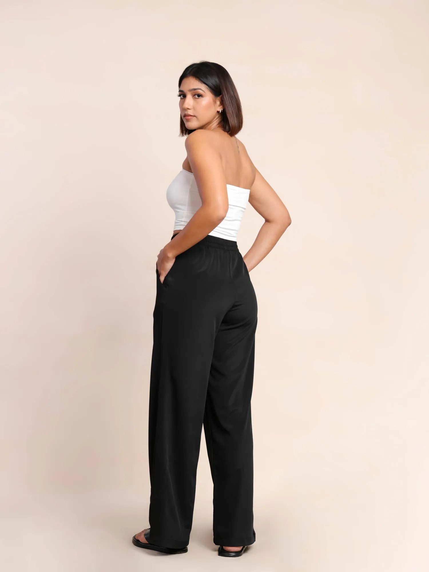 Draw String Wide Leg Pant