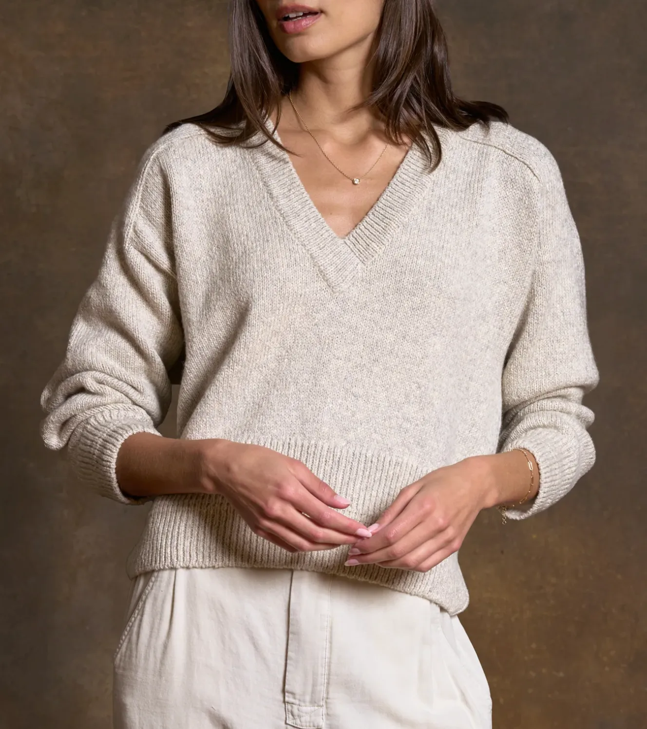 Eden Deep V Sweater | Rowan
