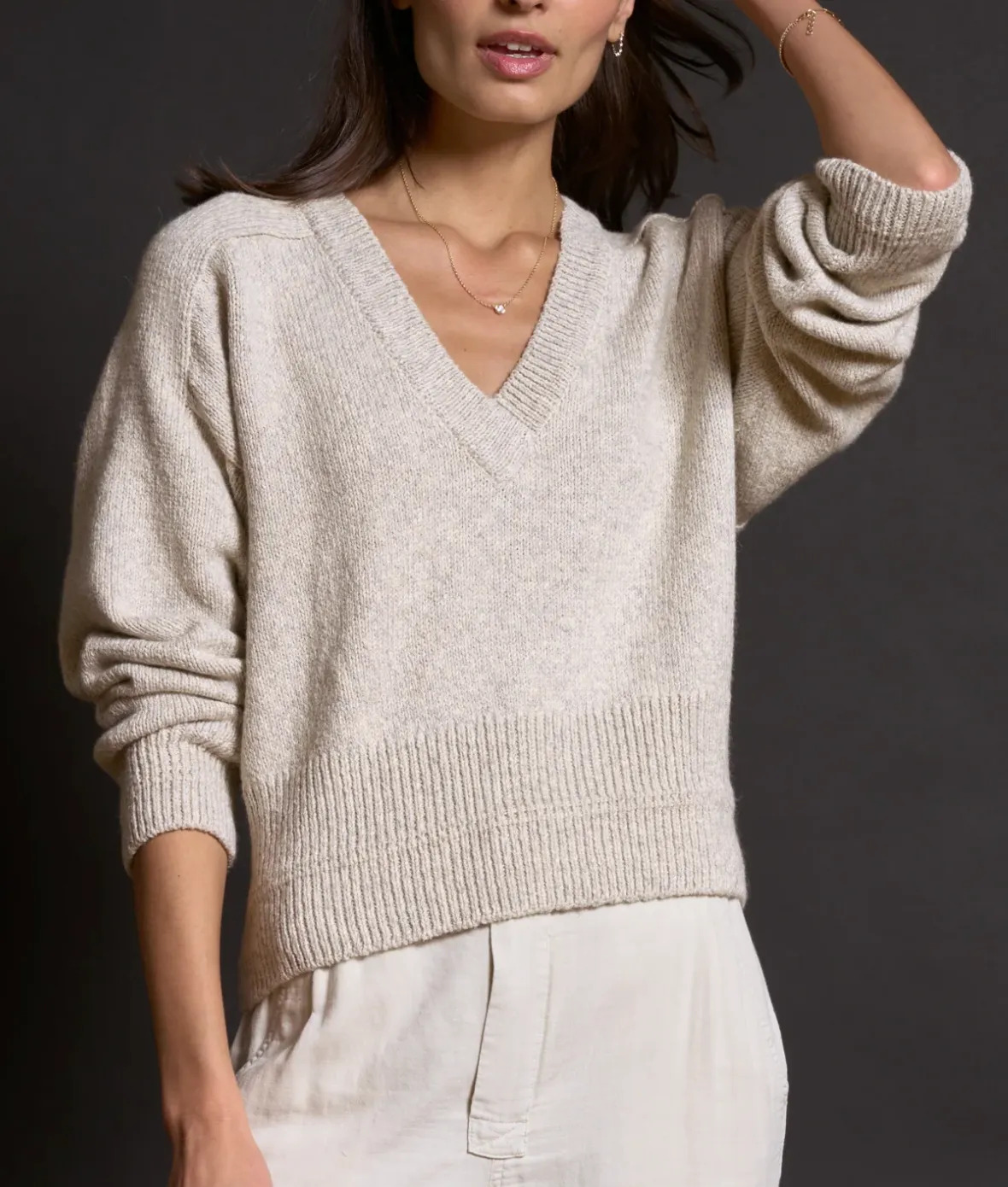 Eden Deep V Sweater | Rowan