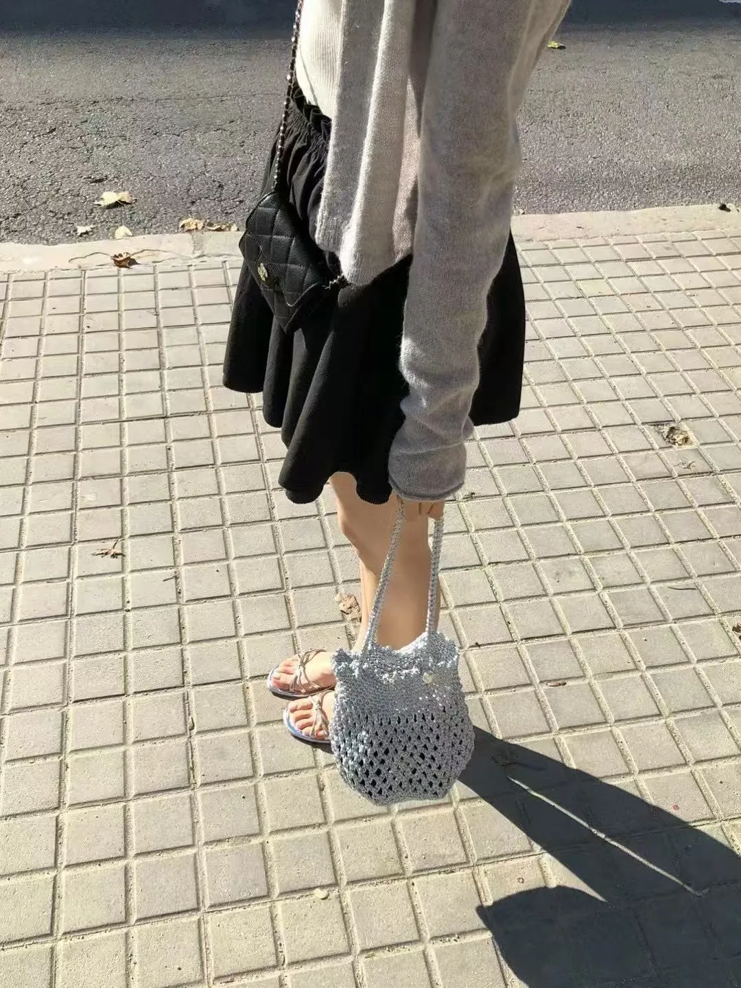 Elastic lace skirt