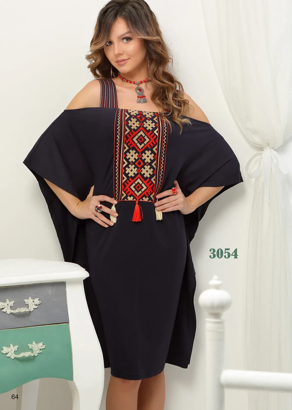 Embroidered short shirt  summer