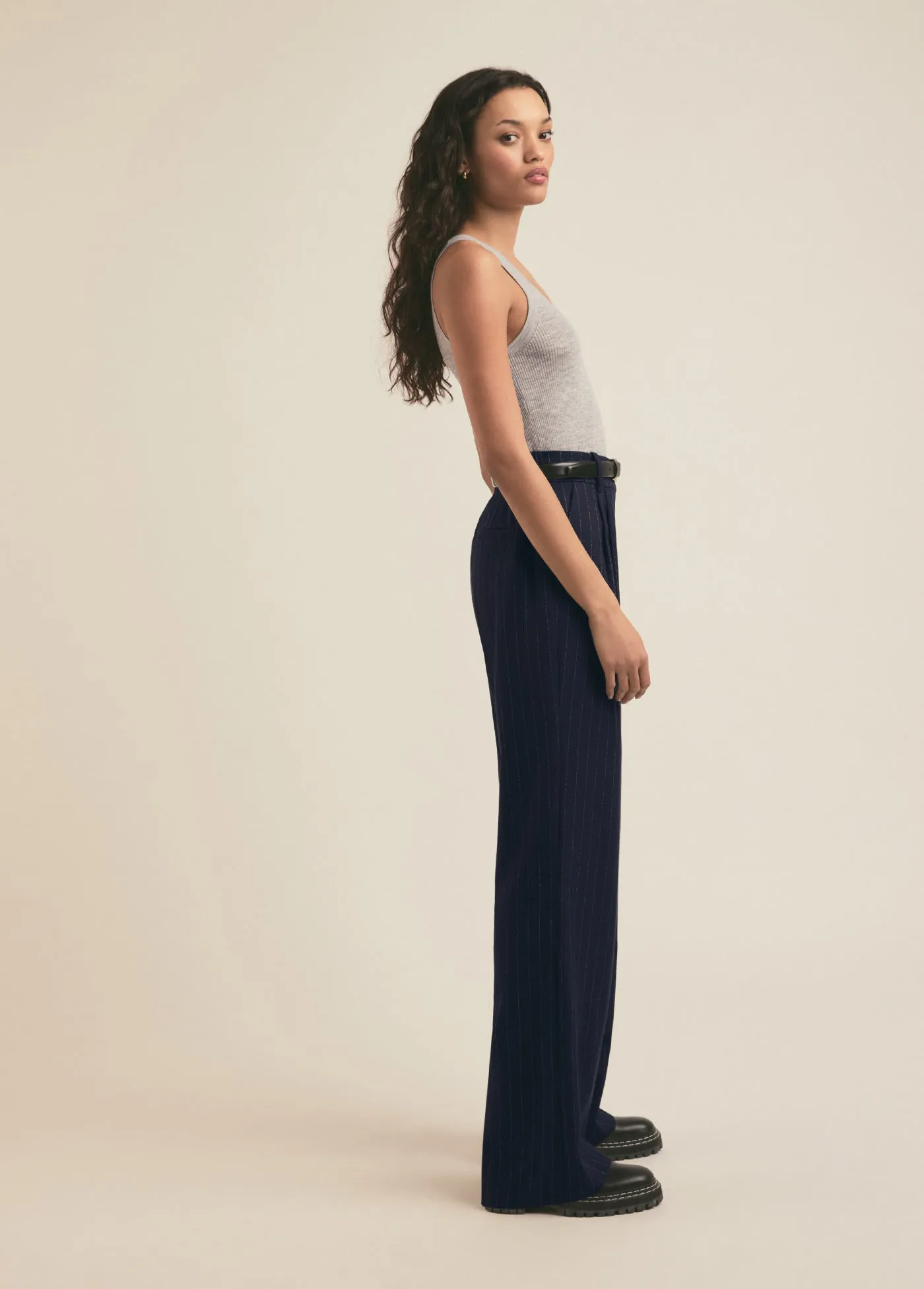 Favorite Daughter - Dream Favorite Pant - Navy Pinstripe
