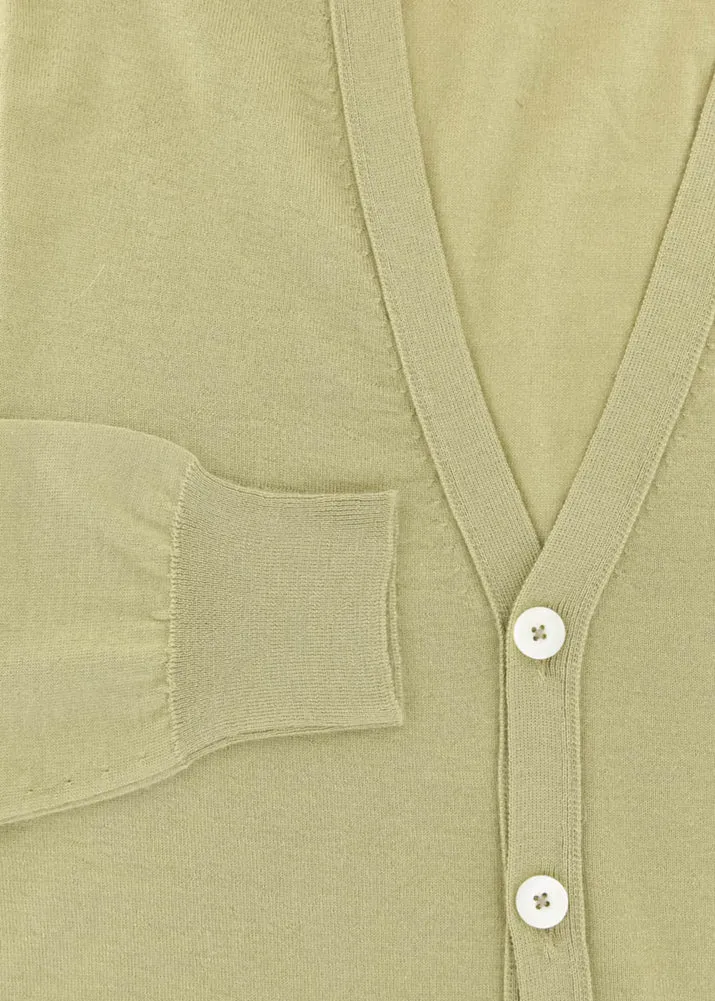 Fiori Di Lusso Beige V-Neck Cardigan