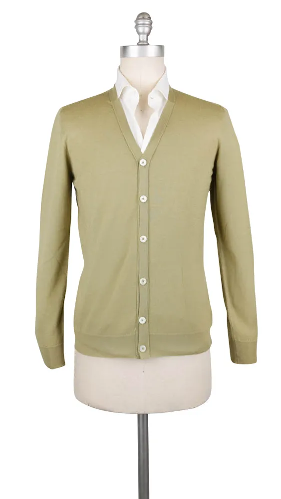 Fiori Di Lusso Beige V-Neck Cardigan