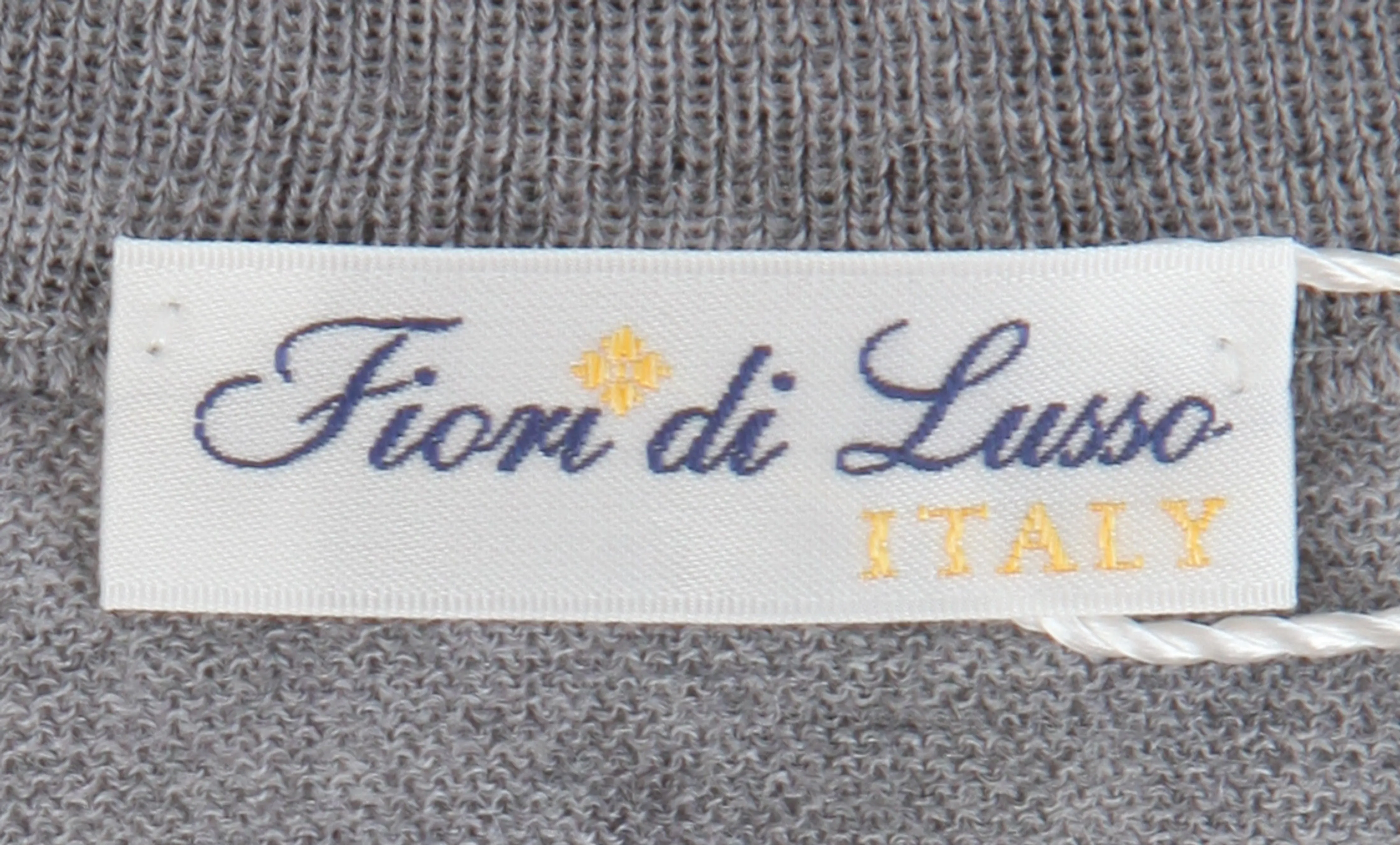 Fiori Di Lusso Gray Crewneck Sweater