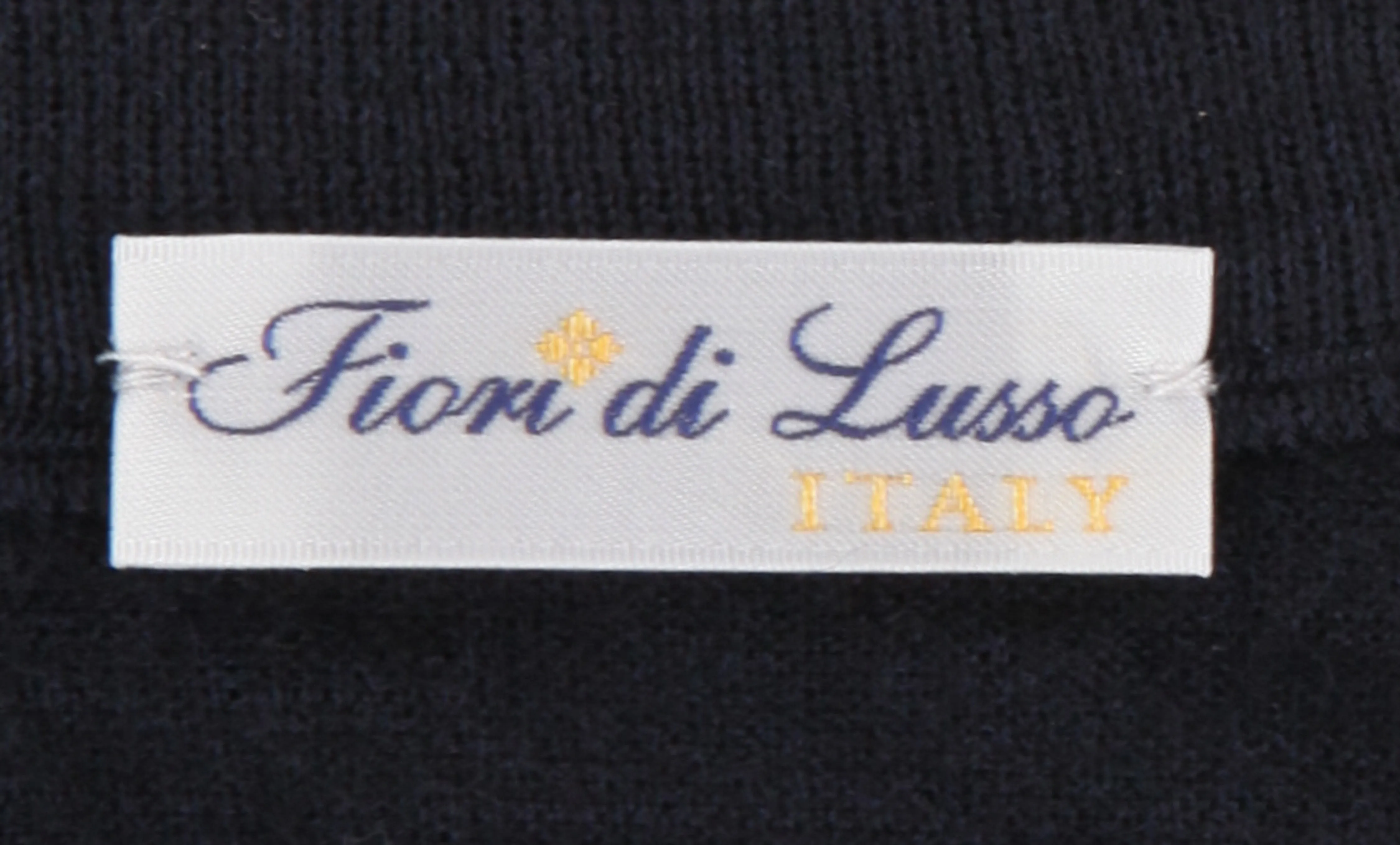 Fiori Di Lusso Midnight Navy Blue V-Neck Sweater