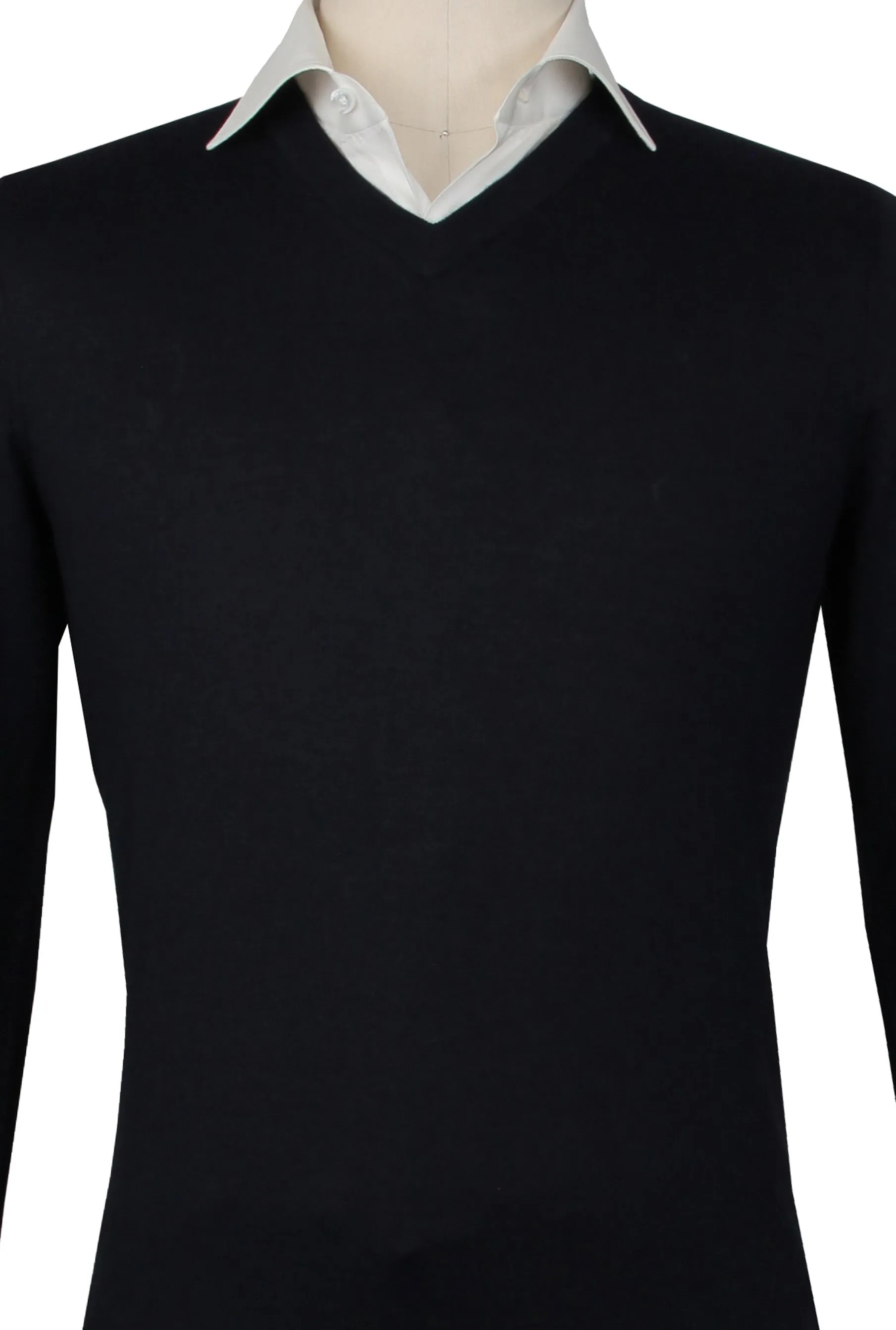 Fiori Di Lusso Midnight Navy Blue V-Neck Sweater