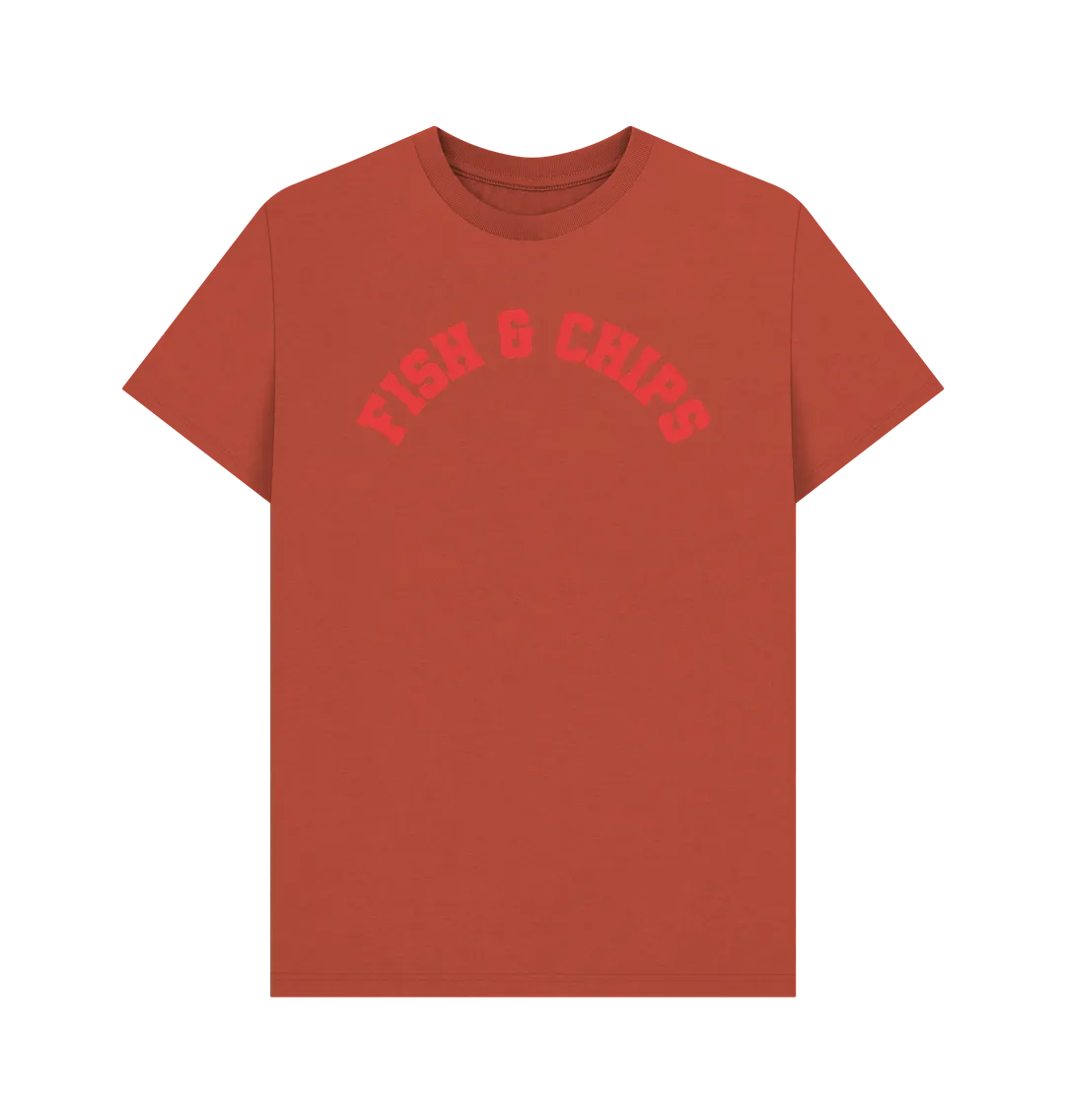 Fish and Chips Varsity Unisex T-shirt, a classic British staple