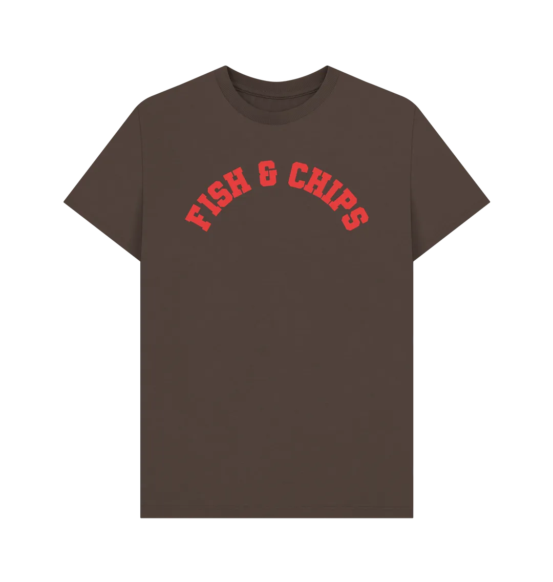 Fish and Chips Varsity Unisex T-shirt, a classic British staple